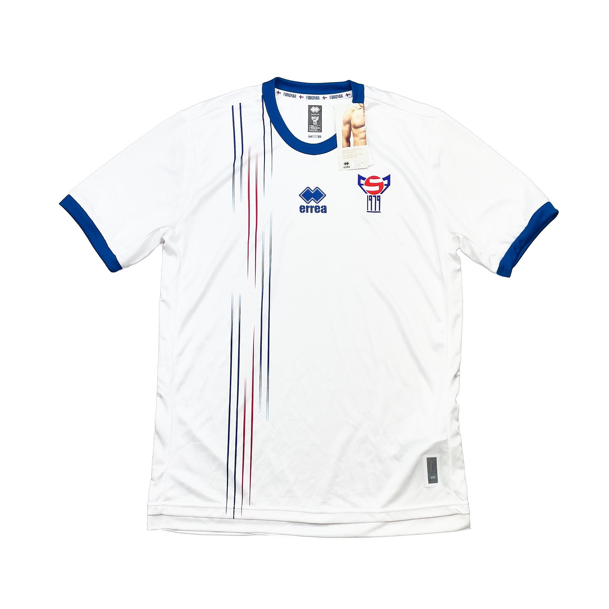 Buy 2022/23 Faroe Islands *BNWT* Home Shirt (Multiple Sizes) Errea ~ Free worldwide shipping ~ Authentic Vintage Football Shirts from Cult Kits