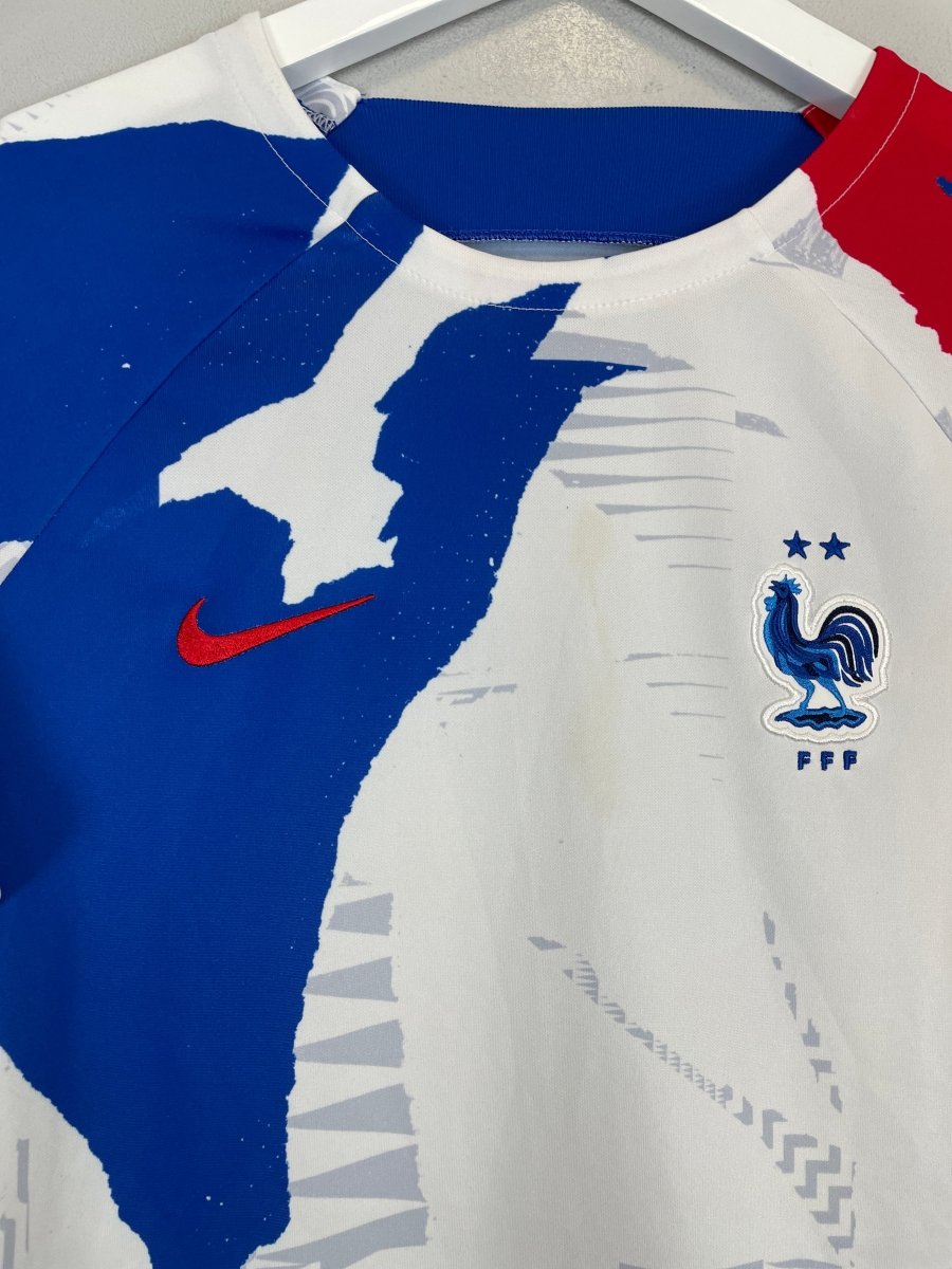 2022/23 FRANCE PRE - MATCH SHIRT (M) NIKE - Cult Kits - Medium - Buy Vintage Football Shirts, Authentic Retro Football Shirts For Sale, Classic Football Shirts & Soccer Jersey