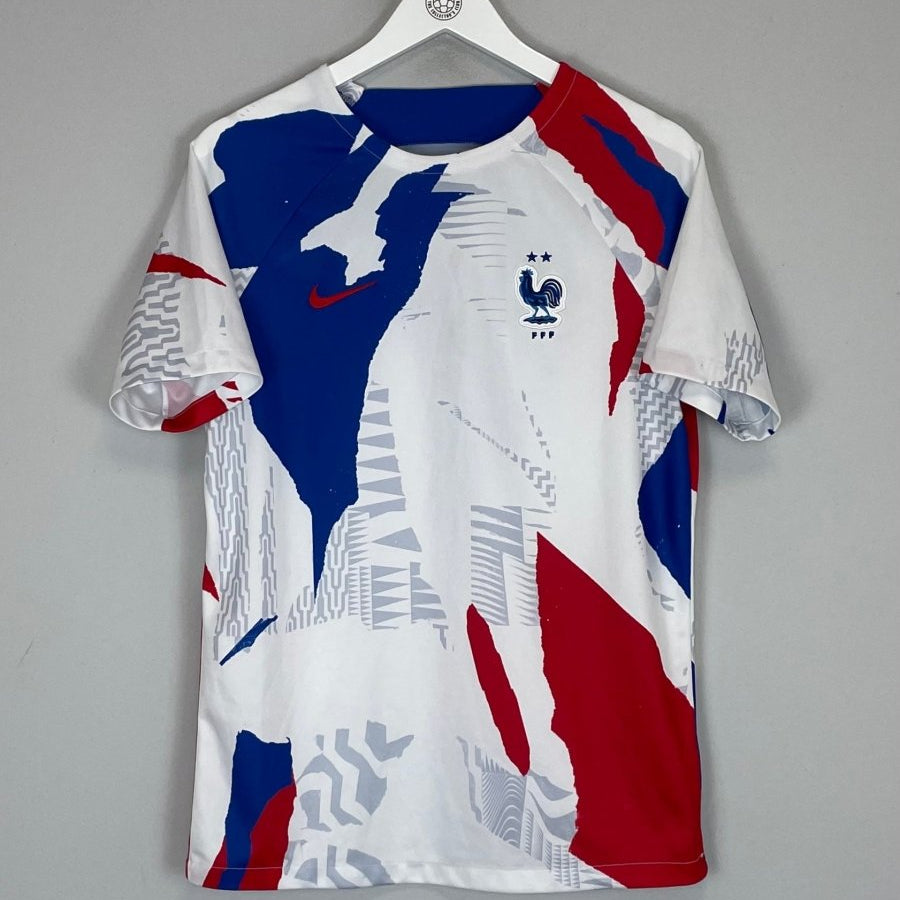 2022/23 FRANCE PRE - MATCH SHIRT (M) NIKE - Cult Kits - Medium - Buy Vintage Football Shirts, Authentic Retro Football Shirts For Sale, Classic Football Shirts & Soccer Jersey
