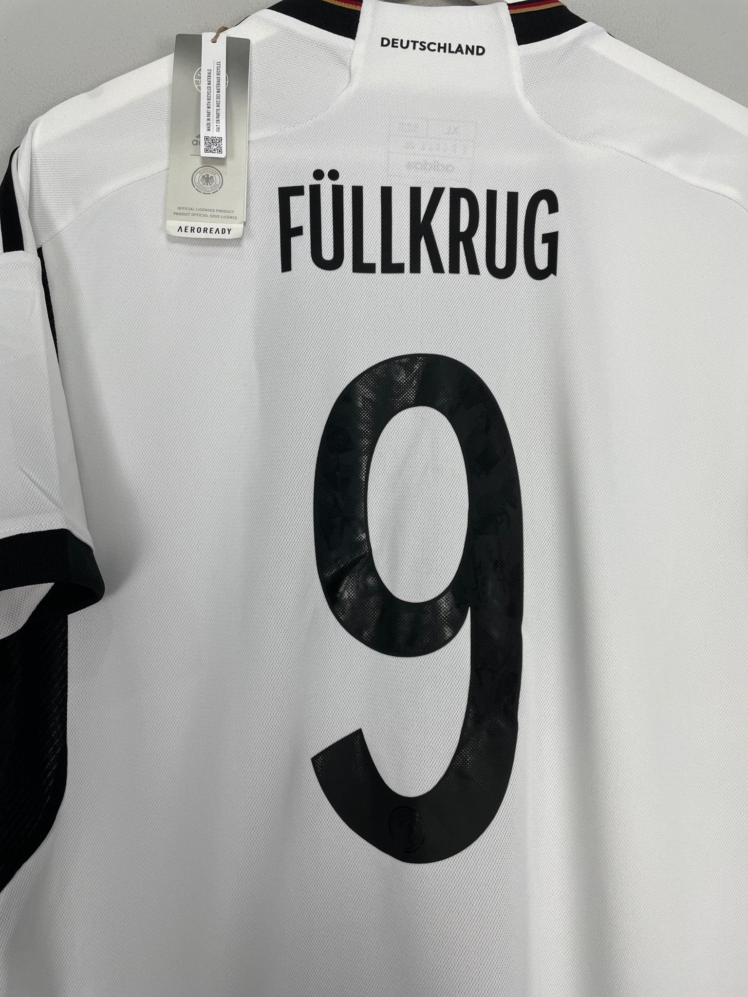 Shop 2022/23 GERMANY FULLKRUG #9 *BNWT* HOME SHIRT (XL) ADIDAS, classic football shirts, vintage football shirts & retro soccer jerseys at Cult Kits