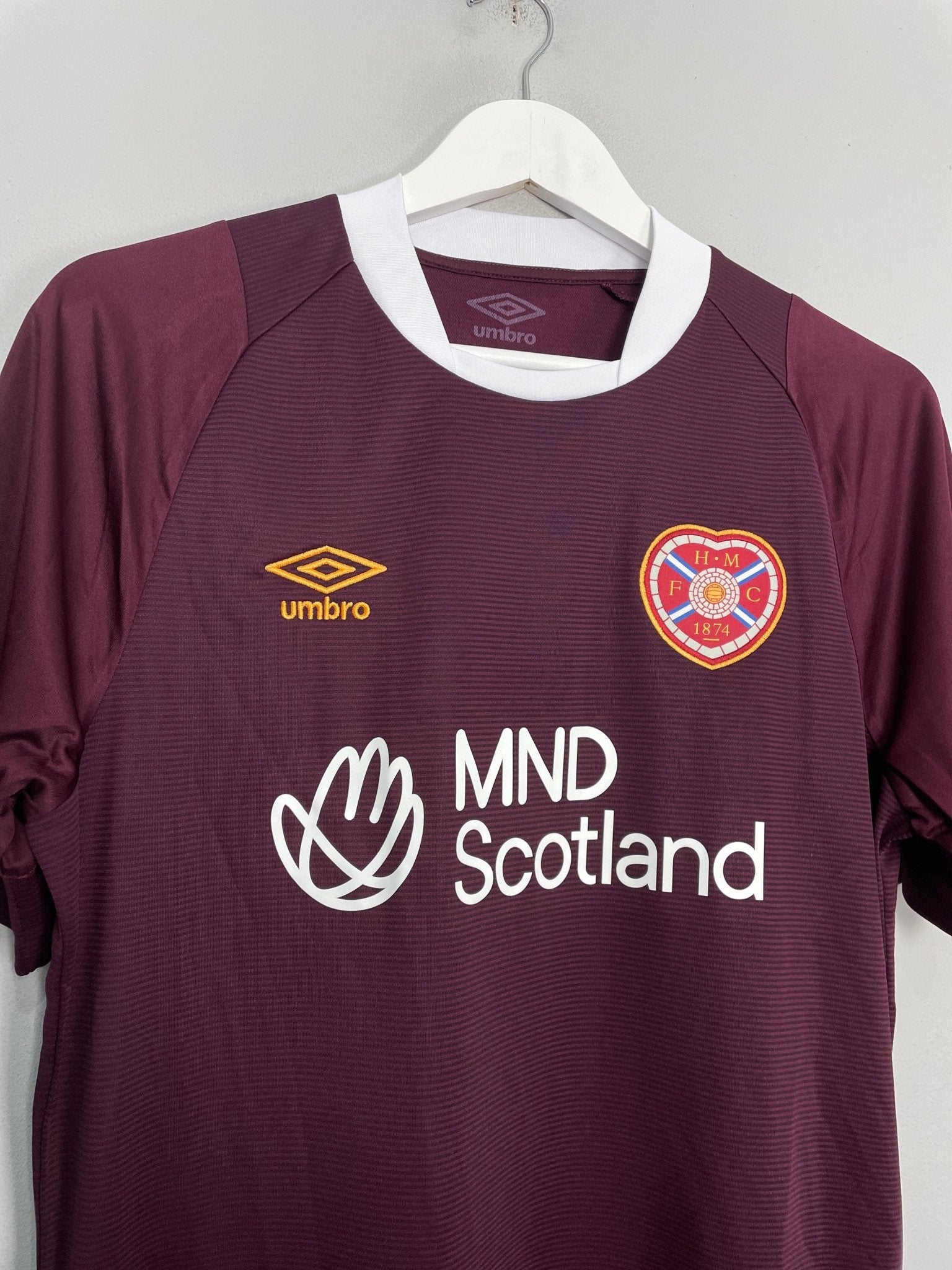 Shop 2022/23 HEARTS HOME SHIRT (M) UMBRO, classic football shirts, vintage football shirts & retro soccer jerseys at Cult Kits