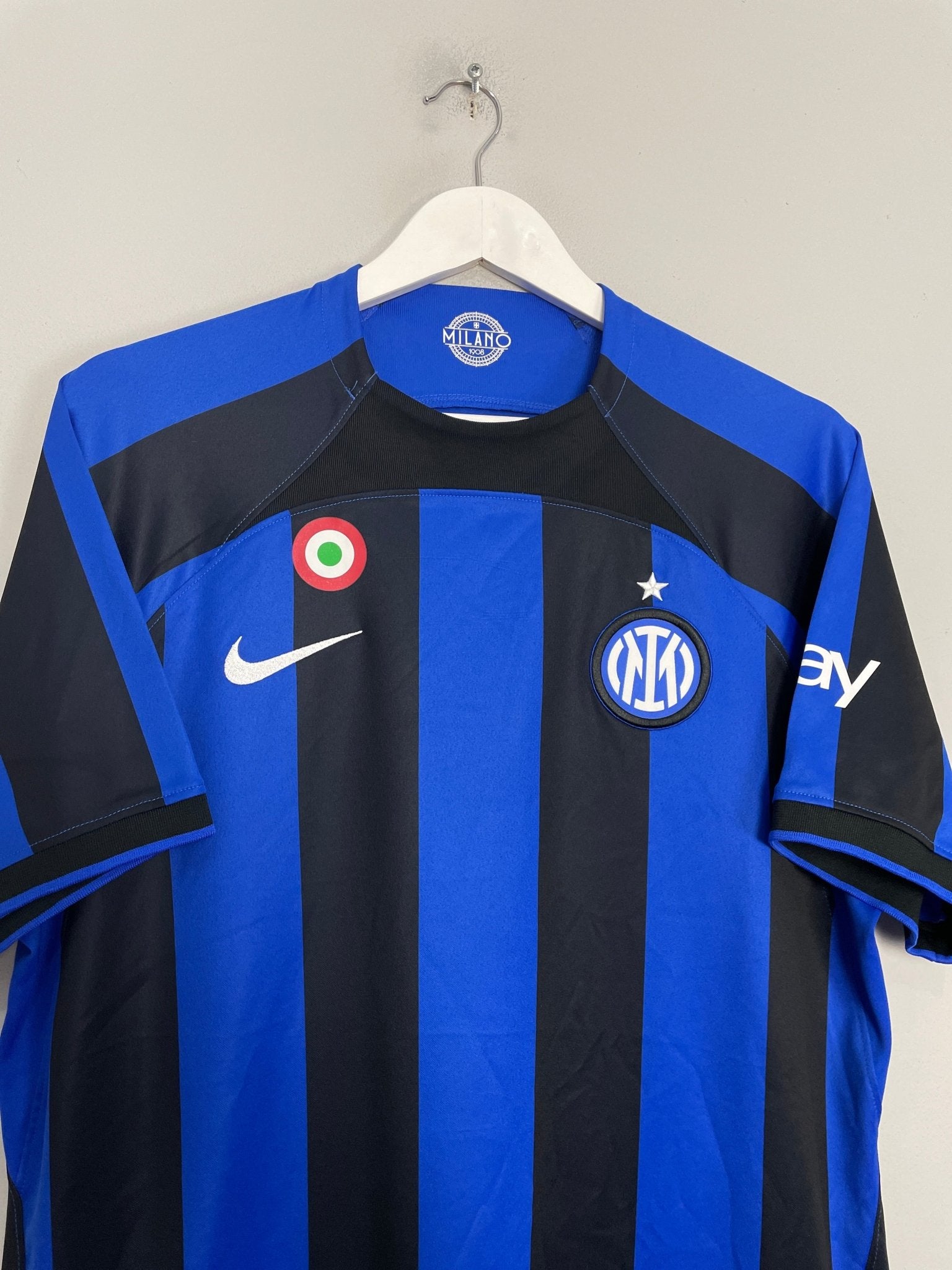 Shop 2022/23 INTER MILAN HOME SHIRT (L) NIKE, classic football shirts, vintage football shirts & retro soccer jerseys at Cult Kits