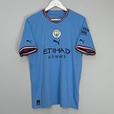 Shop 2022/23 MANCHESTER CITY HAALAND #9 HOME SHIRT (L) PUMA, classic football shirts, vintage football shirts & retro soccer jerseys at Cult Kits