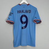 Shop 2022/23 MANCHESTER CITY HAALAND #9 HOME SHIRT (L) PUMA, classic football shirts, vintage football shirts & retro soccer jerseys at Cult Kits
