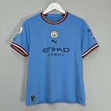 Shop 2022/23 MANCHESTER CITY HOME SHIRT (L.KIDS) PUMA, classic football shirts, vintage football shirts & retro soccer jerseys at Cult Kits