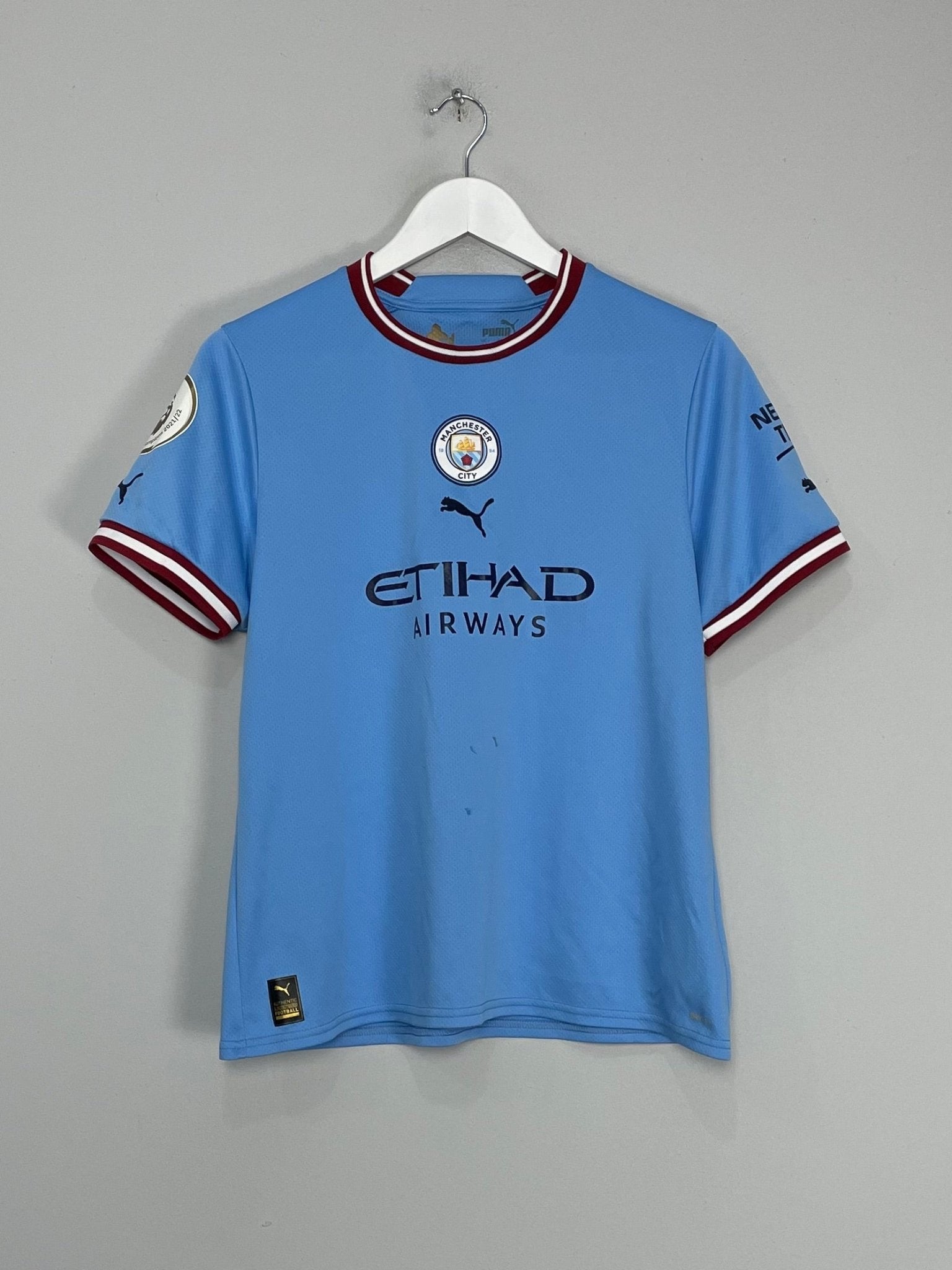Shop 2022/23 MANCHESTER CITY HOME SHIRT (L.KIDS) PUMA, classic football shirts, vintage football shirts & retro soccer jerseys at Cult Kits