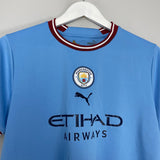 Shop 2022/23 MANCHESTER CITY HOME SHIRT (L.KIDS) PUMA, classic football shirts, vintage football shirts & retro soccer jerseys at Cult Kits