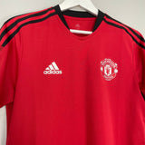Shop 2022/23 MANCHESTER UNITED TRAINING SHIRT (M) ADIDAS, classic football shirts, vintage football shirts & retro soccer jerseys at Cult Kits