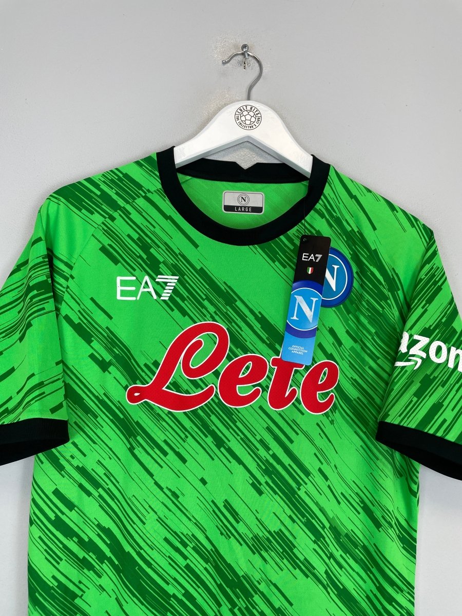 2022/23 NAPOLI *BNWT* GK SHIRT (L) EA7 - Cult Kits - Large - Buy Vintage Football Shirts, Authentic Retro Football Shirts For Sale, Classic Football Shirts & Soccer Jersey