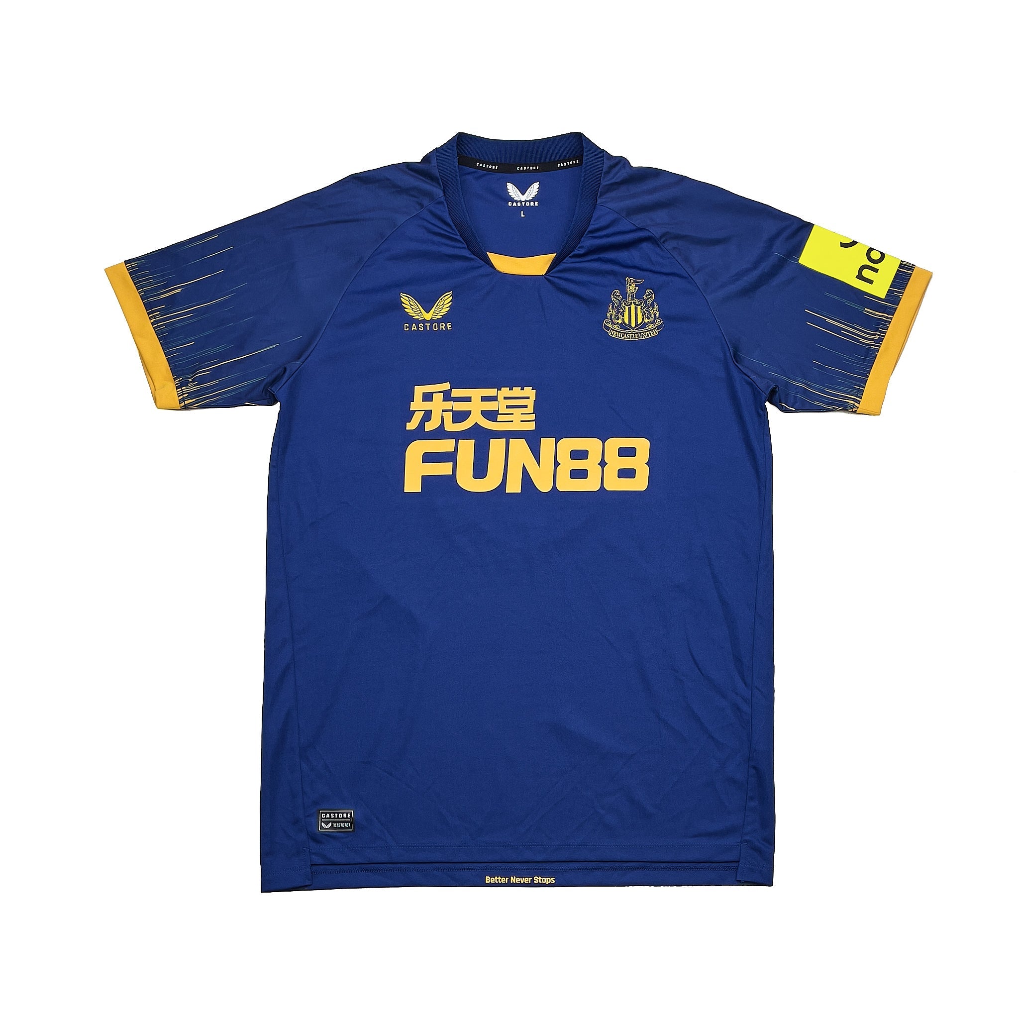 Buy 2022/23 Newcastle United Bruno G. 39 Away Shirt (XL) Castore ~ Free worldwide shipping ~ Authentic Vintage Football Shirts from Cult Kits