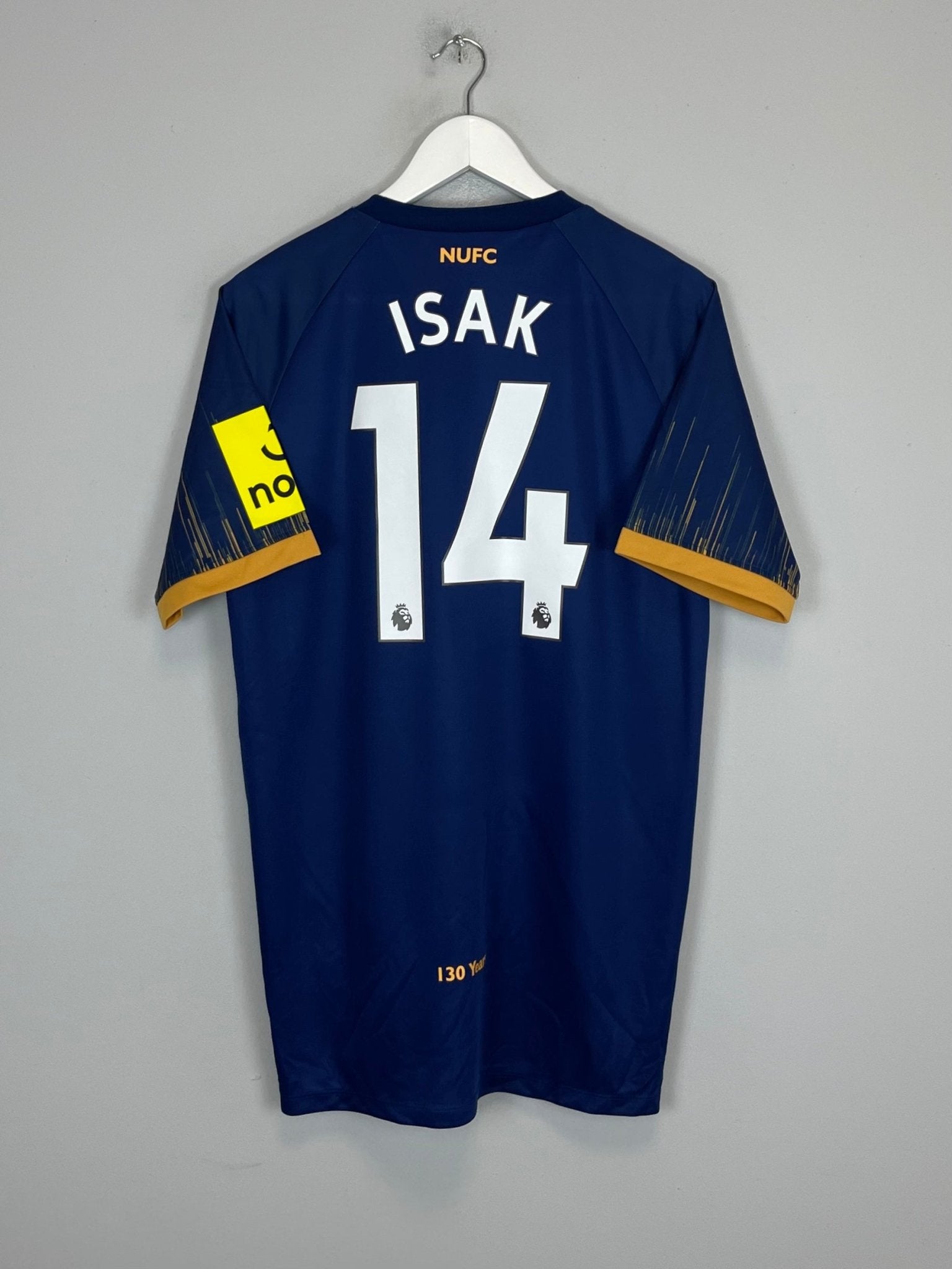 Shop 2022/23 NEWCASTLE UNITED ISAK #14 AWAY SHIRT (L) CASTORE, classic football shirts, vintage football shirts & retro soccer jerseys at Cult Kits