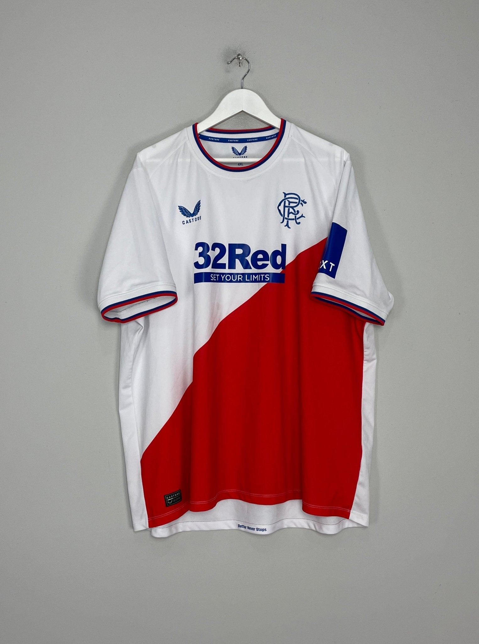 Shop 2022/23 RANGERS AWAY SHIRT (XXXXL) CASTORE, classic football shirts, vintage football shirts & retro soccer jerseys at Cult Kits