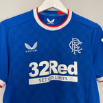 Shop 2022/23 RANGERS HOME SHIRT (S) CASTORE, classic football shirts, vintage football shirts & retro soccer jerseys at Cult Kits