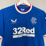 Shop 2022/23 RANGERS HOME SHIRT (S) CASTORE, classic football shirts, vintage football shirts & retro soccer jerseys at Cult Kits