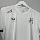 Shop 2022/23 RANGERS TRAINING SHIRT (M) CASTORE, classic football shirts, vintage football shirts & retro soccer jerseys at Cult Kits