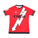 Buy 2022/23 Rayo Vallecano Sanchez 14 *Match Worn* Home Shirt (L) Umbro ~ Free worldwide shipping ~ Authentic Vintage Football Shirts from Cult Kits