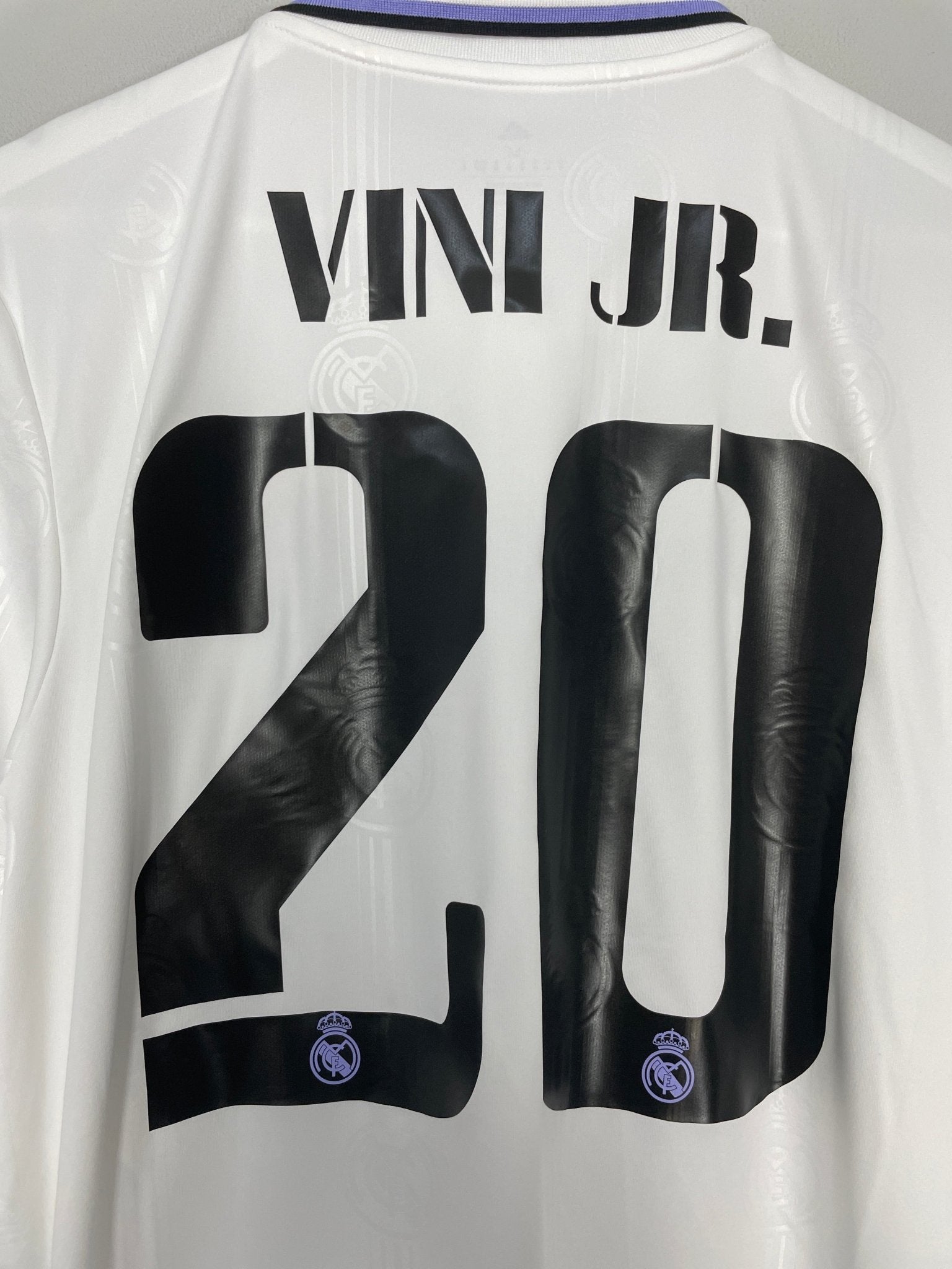 Shop 2022/23 REAL MADRID VINI JR #20 HOME SHIRT (M) ADIDAS, classic football shirts, vintage football shirts & retro soccer jerseys at Cult Kits