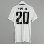 Shop 2022/23 REAL MADRID VINI JR #20 HOME SHIRT (M) ADIDAS, classic football shirts, vintage football shirts & retro soccer jerseys at Cult Kits