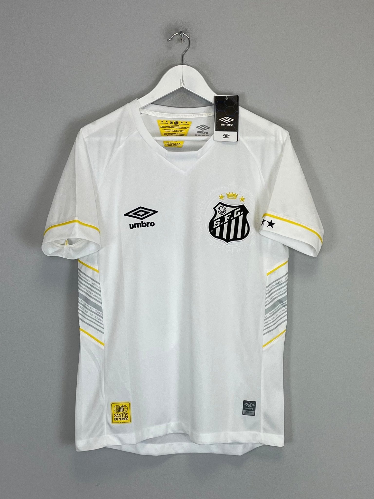 Shop 2022/23 SANTOS BASER #10 *BNWT* HOME SHIRT (S) UMBRO, classic football shirts, vintage football shirts & retro soccer jerseys at Cult Kits