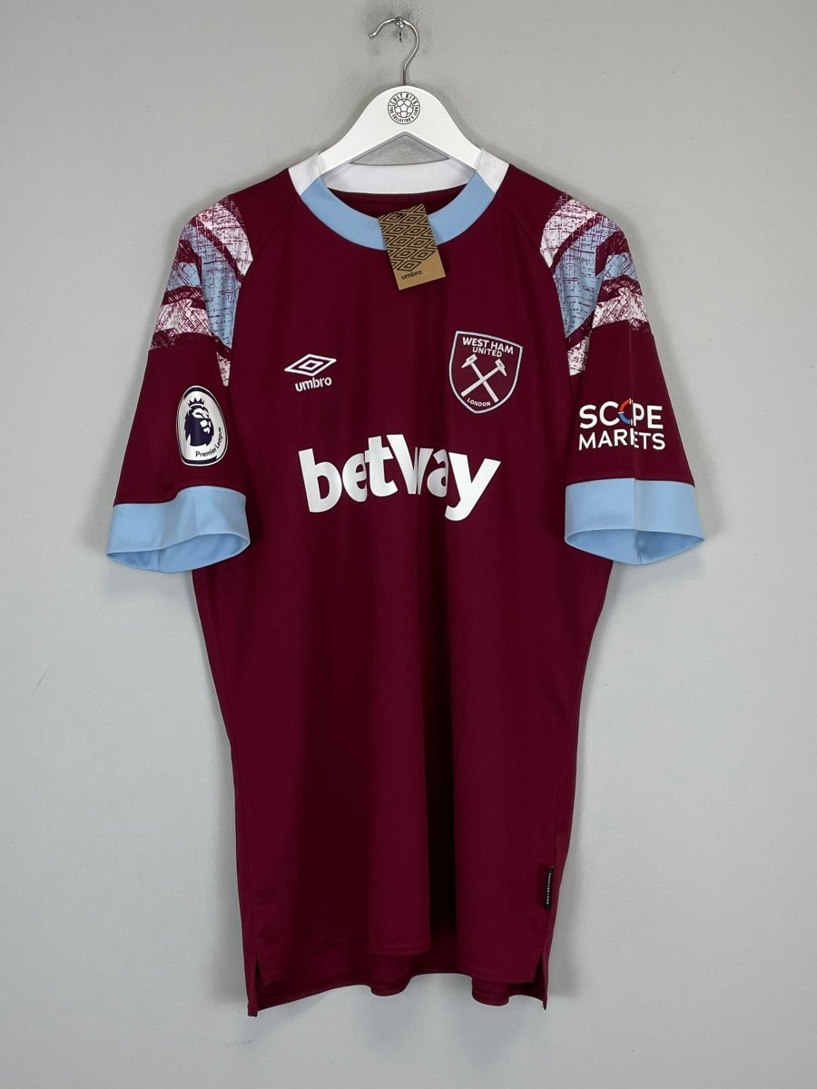 2022/23 WEST HAM MOORE 6 *BNWT* HOME SHIRT (XL) UMBRO - Cult Kits - XL - Buy Vintage Football Shirts, Authentic Retro Football Shirts For Sale, Classic Football Shirts & Soccer Jersey