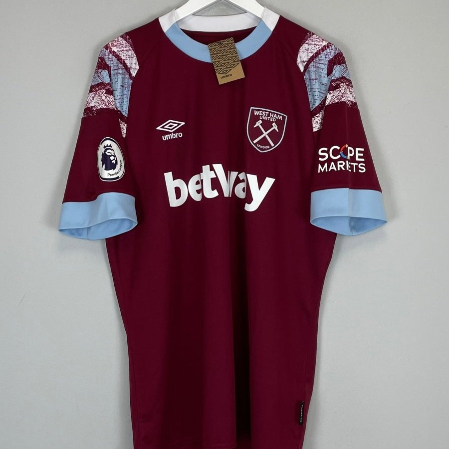 2022/23 WEST HAM MOORE 6 *BNWT* HOME SHIRT (XL) UMBRO - Cult Kits - XL - Buy Vintage Football Shirts, Authentic Retro Football Shirts For Sale, Classic Football Shirts & Soccer Jersey