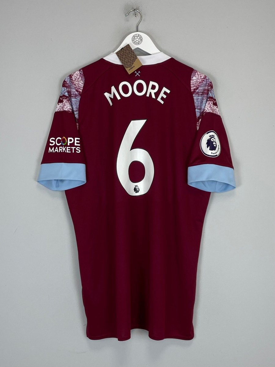 2022/23 WEST HAM MOORE 6 *BNWT* HOME SHIRT (XL) UMBRO - Cult Kits - XL - Buy Vintage Football Shirts, Authentic Retro Football Shirts For Sale, Classic Football Shirts & Soccer Jersey