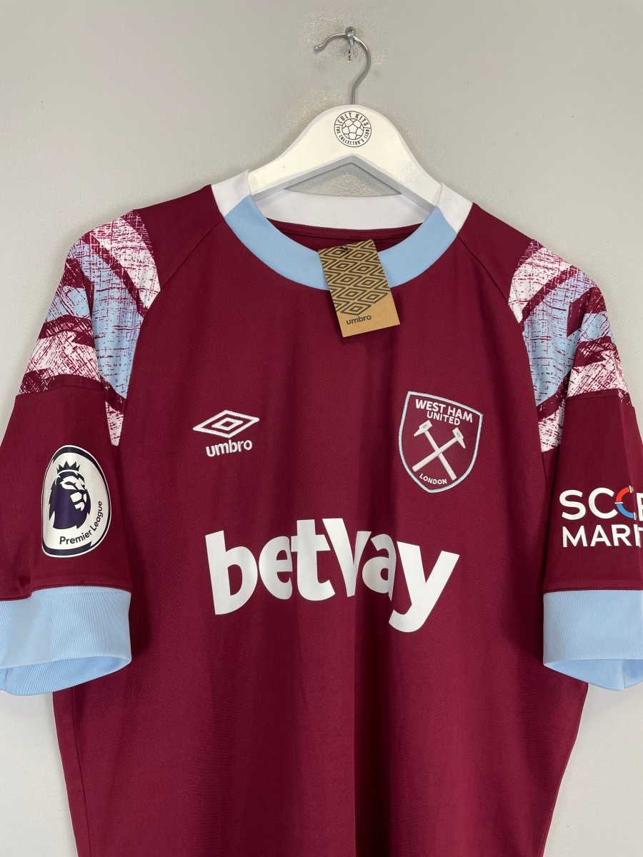 2022/23 WEST HAM MOORE 6 *BNWT* HOME SHIRT (XL) UMBRO - Cult Kits - XL - Buy Vintage Football Shirts, Authentic Retro Football Shirts For Sale, Classic Football Shirts & Soccer Jersey