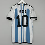 Shop 2022/24 ARGENTINA MESSI #10 HOME SHIRT (L) ADIDAS, classic football shirts, vintage football shirts & retro soccer jerseys at Cult Kits