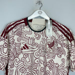 2022/23 MEXICO *BNWT* AWAY SHIRT (M) ADIDAS AZTEC PRINT BURGUNDY CREAM