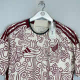 2022/23 MEXICO *BNWT* AWAY SHIRT (M) ADIDAS AZTEC PRINT BURGUNDY CREAM