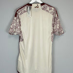 2022/23 MEXICO *BNWT* AWAY SHIRT (M) ADIDAS AZTEC PRINT BURGUNDY CREAM BACK