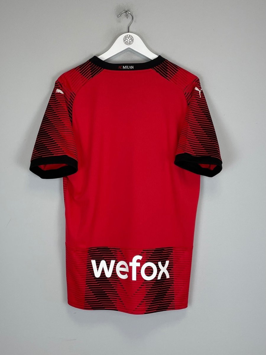 2023/24 AC MILAN HOME SHIRT (L) PUMA - Cult Kits - Large - Buy Vintage Football Shirts, Authentic Retro Football Shirts For Sale, Classic Football Shirts & Soccer Jersey