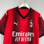 2023/24 AC MILAN HOME SHIRT (L) PUMA - Cult Kits - Large - Buy Vintage Football Shirts, Authentic Retro Football Shirts For Sale, Classic Football Shirts & Soccer Jersey