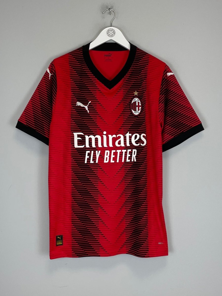 2023/24 AC MILAN HOME SHIRT (L) PUMA - Cult Kits - Large - Buy Vintage Football Shirts, Authentic Retro Football Shirts For Sale, Classic Football Shirts & Soccer Jersey