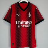 2023/24 AC MILAN HOME SHIRT (L) PUMA - Cult Kits - Large - Buy Vintage Football Shirts, Authentic Retro Football Shirts For Sale, Classic Football Shirts & Soccer Jersey