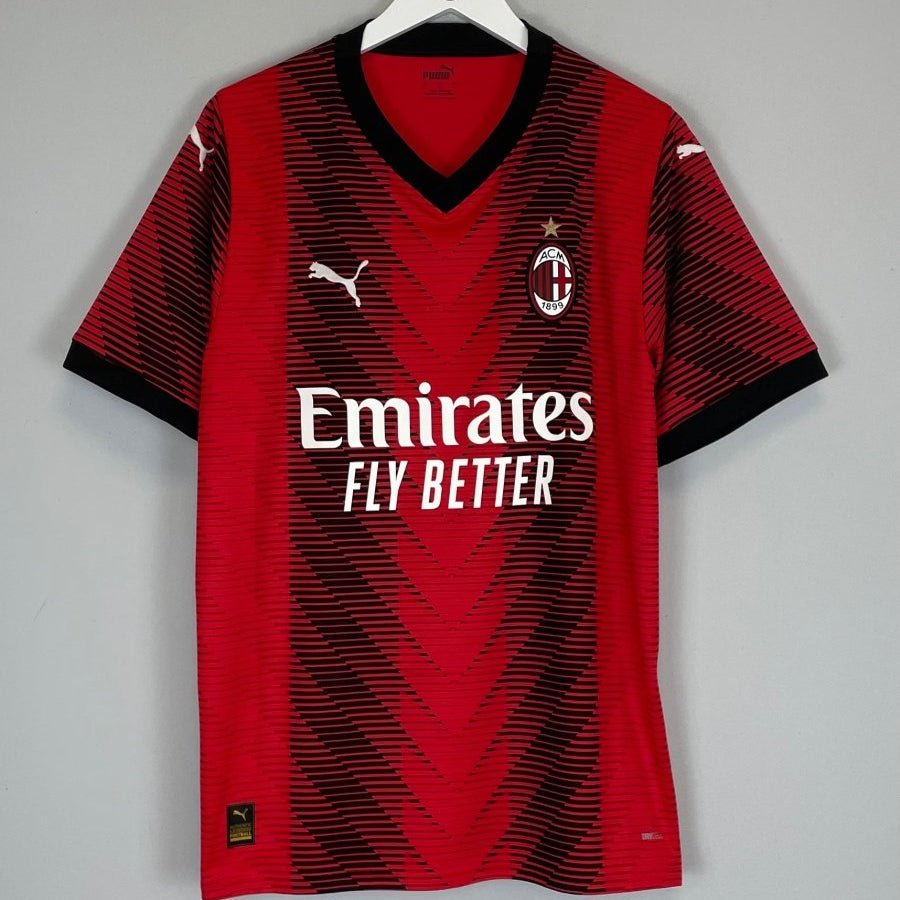 2023/24 AC MILAN HOME SHIRT (L) PUMA - Cult Kits - Large - Buy Vintage Football Shirts, Authentic Retro Football Shirts For Sale, Classic Football Shirts & Soccer Jersey