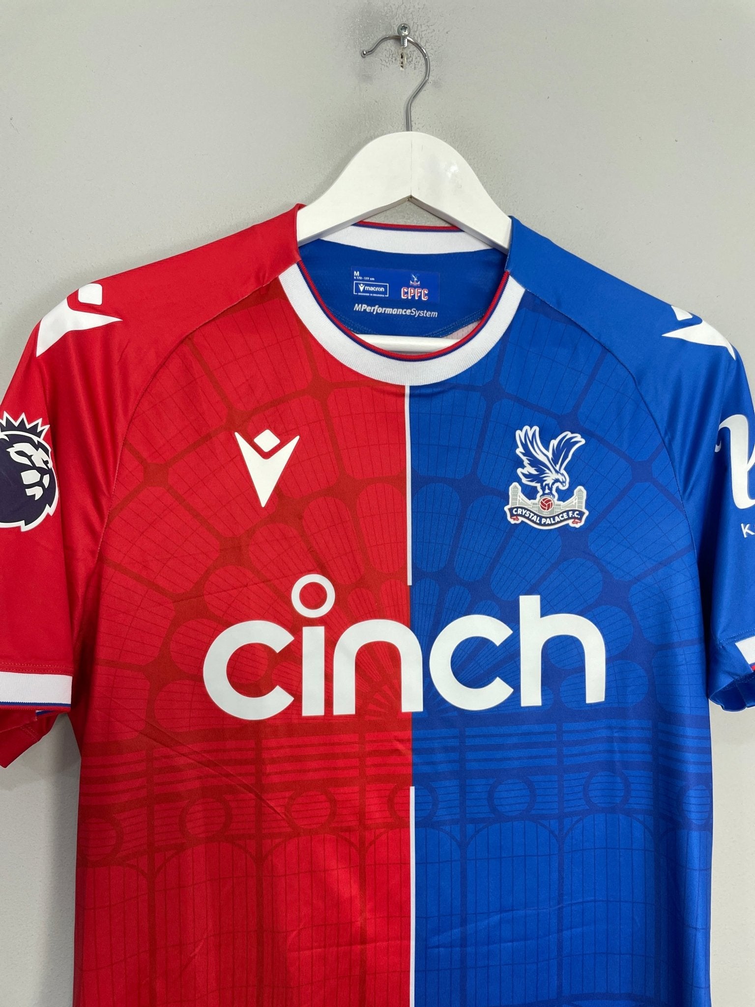 Shop 2023/24 CRYSTAL PALACE HOME SHIRT (M) MACRON, classic football shirts, vintage football shirts & retro soccer jerseys at Cult Kits