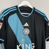 Shop 2023/24 LEICESTER CITY AWAY SHIRT (M) ADIDAS, classic football shirts, vintage football shirts & retro soccer jerseys at Cult Kits
