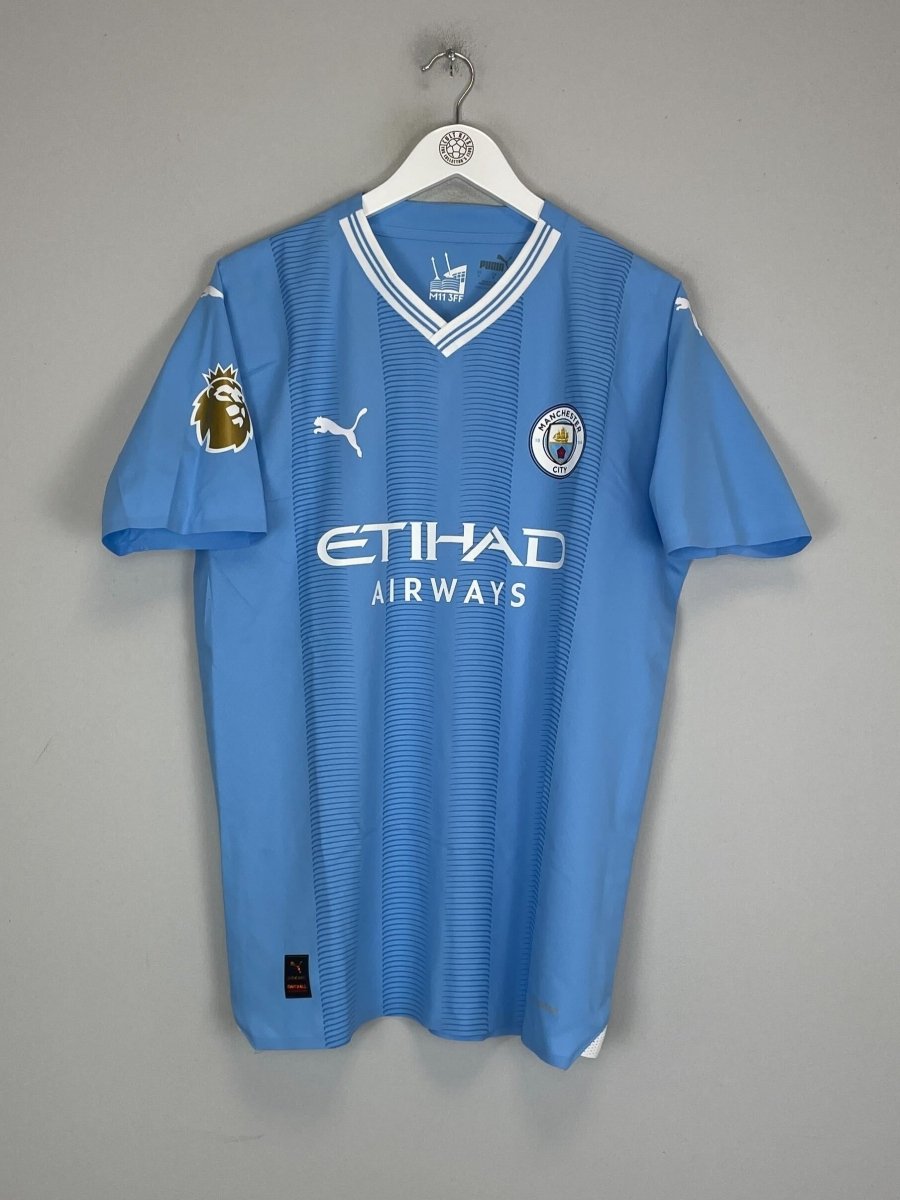 2023/24 MANCHESTER CITY HAALAND 9 *PLAYER ISSUE + SIGNED* HOME SHIRT (L) PUMA - Cult Kits - Large - Buy Vintage Football Shirts, Authentic Retro Football Shirts For Sale, Classic Football Shirts & Soccer Jersey