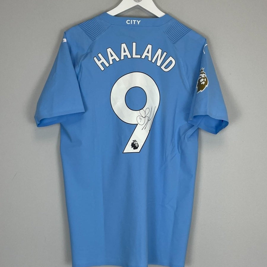 2023/24 MANCHESTER CITY HAALAND 9 *PLAYER ISSUE + SIGNED* HOME SHIRT (L) PUMA - Cult Kits - Large - Buy Vintage Football Shirts, Authentic Retro Football Shirts For Sale, Classic Football Shirts & Soccer Jersey