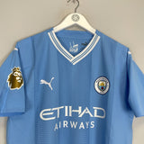 2023/24 MANCHESTER CITY HAALAND 9 *PLAYER ISSUE + SIGNED* HOME SHIRT (L) PUMA - Cult Kits - Large - Buy Vintage Football Shirts, Authentic Retro Football Shirts For Sale, Classic Football Shirts & Soccer Jersey