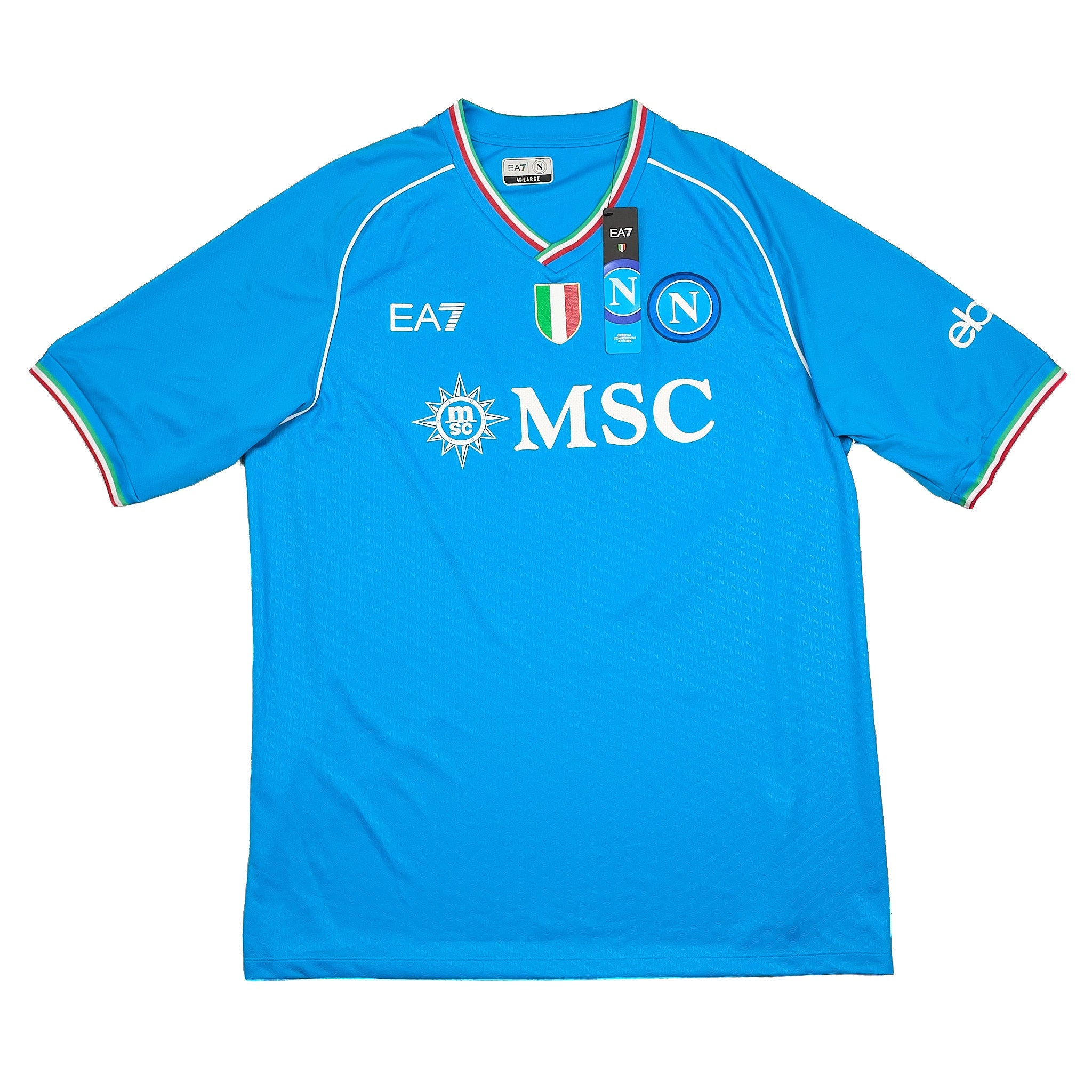 Buy 2023/24 NAPOLI KVARATSKHELIA 77 *BNWT* HOME SHIRT (4XL) EA7 ~ Free worldwide shipping available ~ Authentic Vintage Football Shirts from Cult Kits