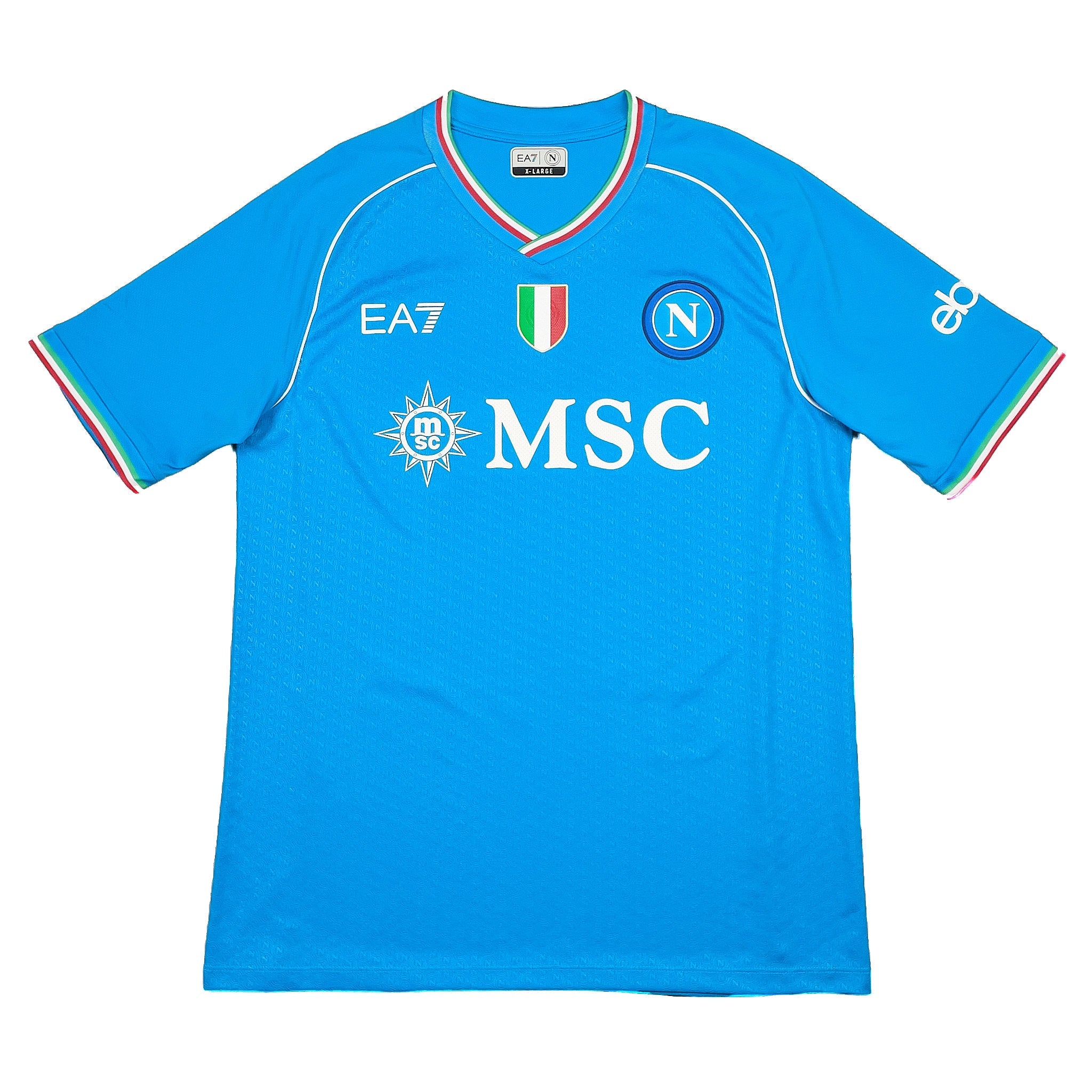 Buy 2023/24 NAPOLI KVARATSKHELIA 77 HOME SHIRT (XL) EA7 ~ Free worldwide shipping available ~ Authentic Vintage Football Shirts from Cult Kits