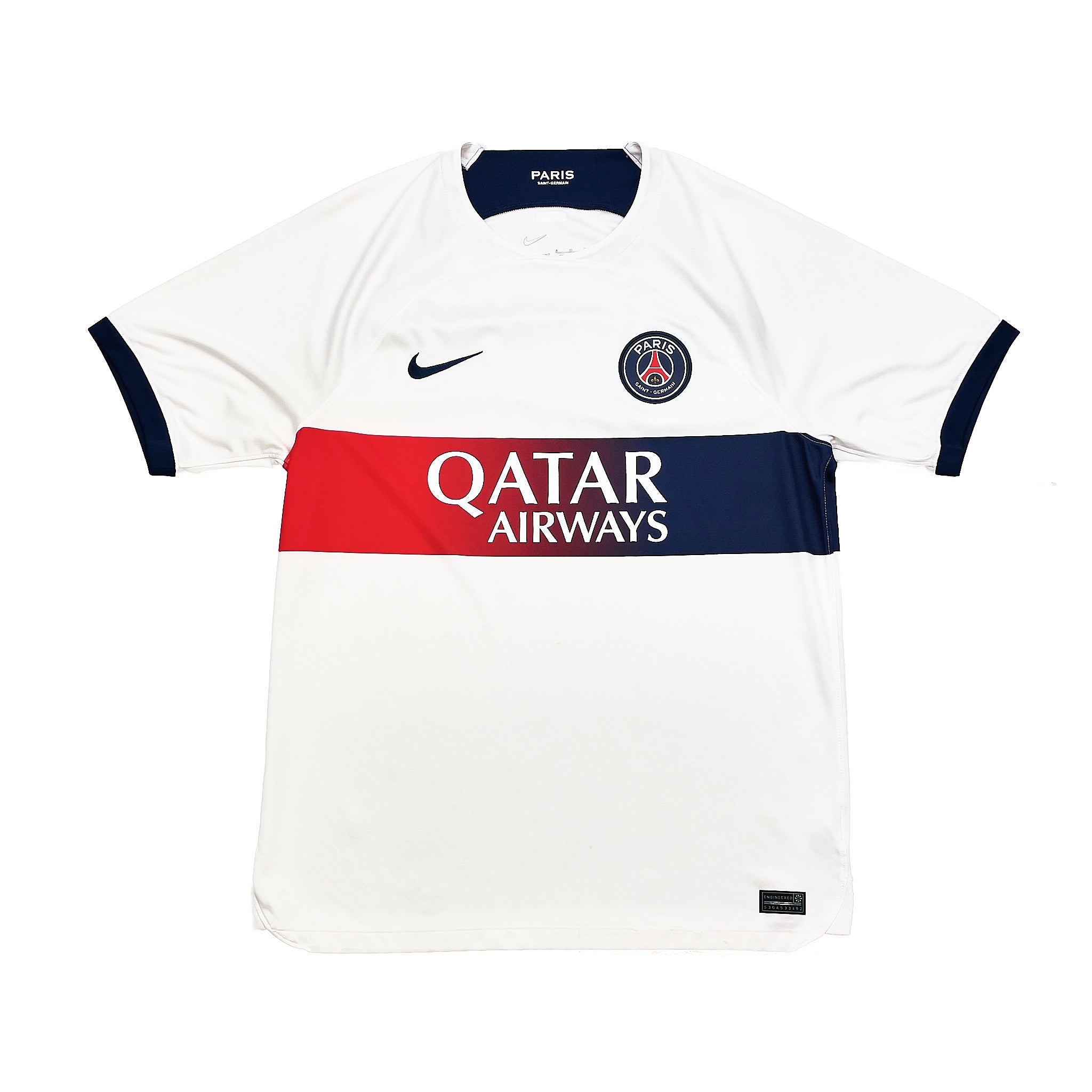 Buy 2023/24 PSG Away Shirt (L) Nike ~ Free worldwide shipping ~ Authentic Vintage Football Shirts from Cult Kits