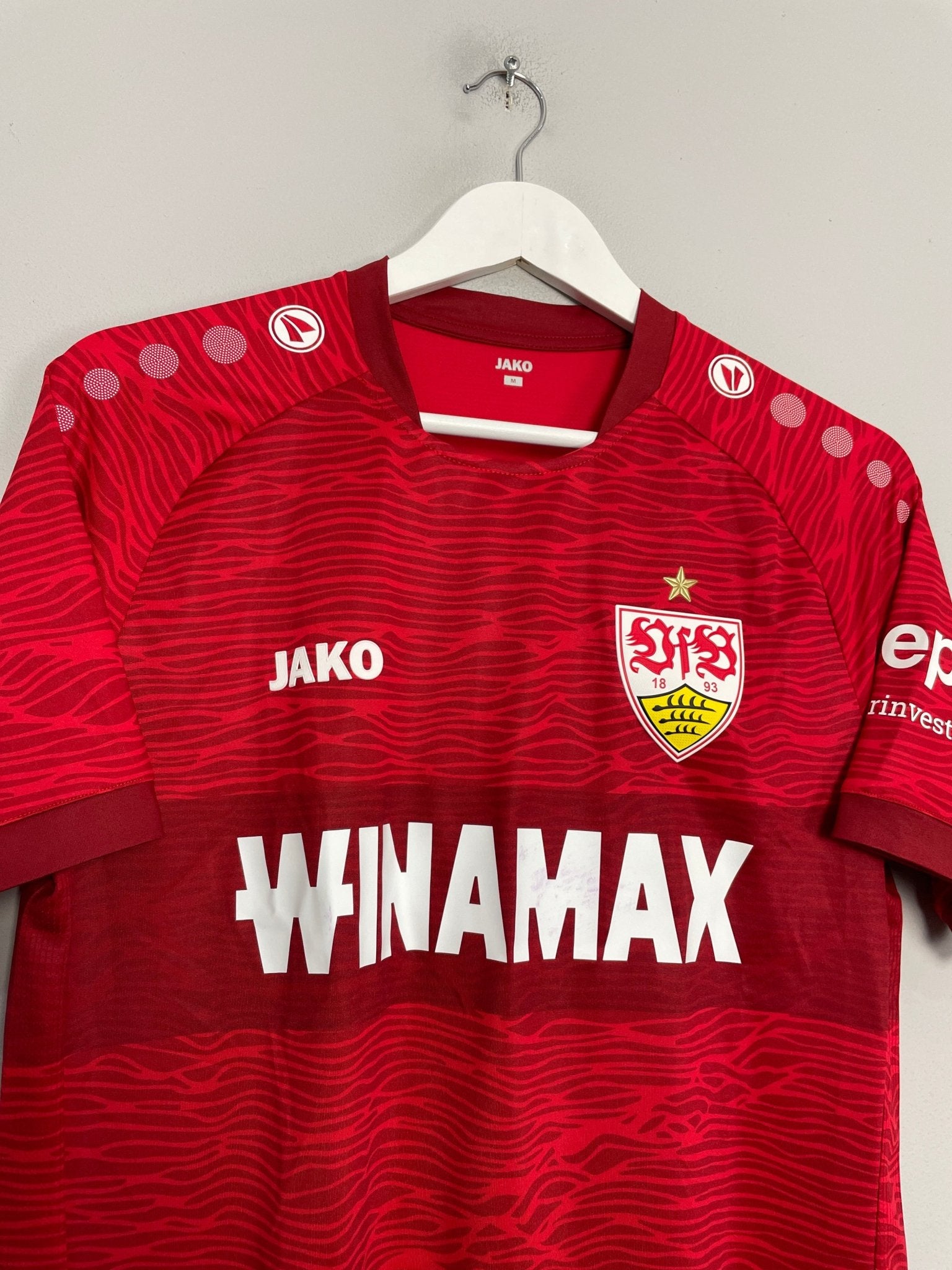 Shop 2023/24 STUTTGART AWAY SHIRT (M) JAKO, classic football shirts, vintage football shirts & retro soccer jerseys at Cult Kits