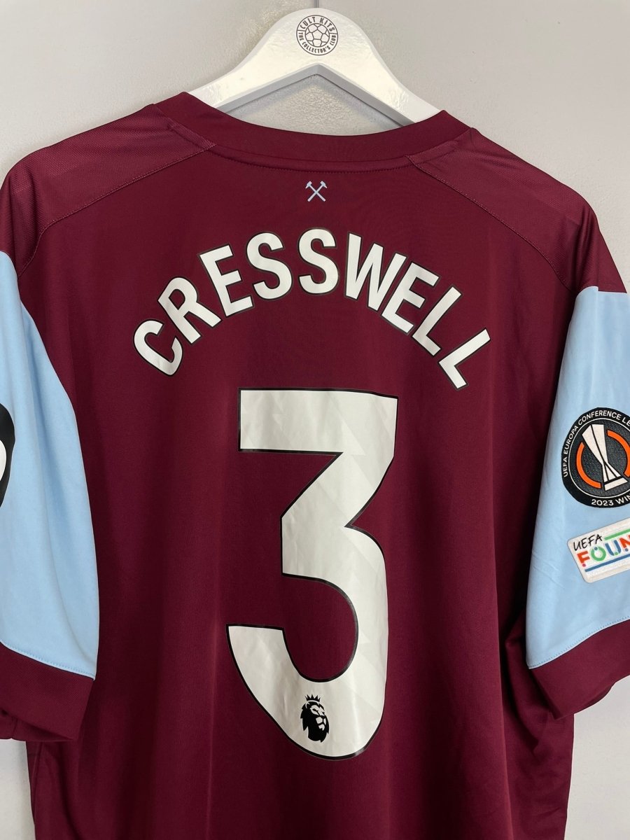 2023/24 WEST HAM CRESSWELL 3 HOME SHIRT (XXXL) UMBRO - Cult Kits - XXXXL - Buy Vintage Football Shirts, Authentic Retro Football Shirts For Sale, Classic Football Shirts & Soccer Jersey