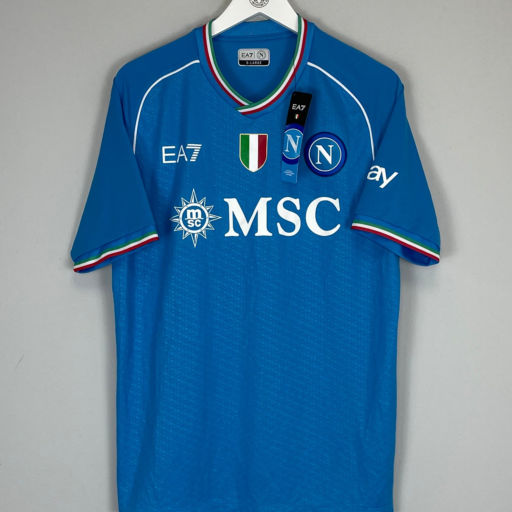 Shop 2023/24 NAPOLI *BNWT* HOME SHIRT (MULTIPLE SIZES) EA7, classic football shirts, vintage football shirts & retro soccer jerseys at Cult Kits