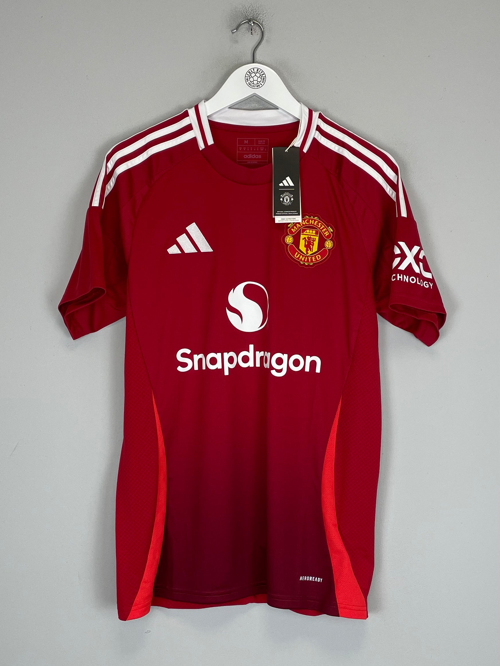 2024-25 Manchester United Home Shirt, Cult Kits, Vintage Football Shirts & Classic Football Shirts - front