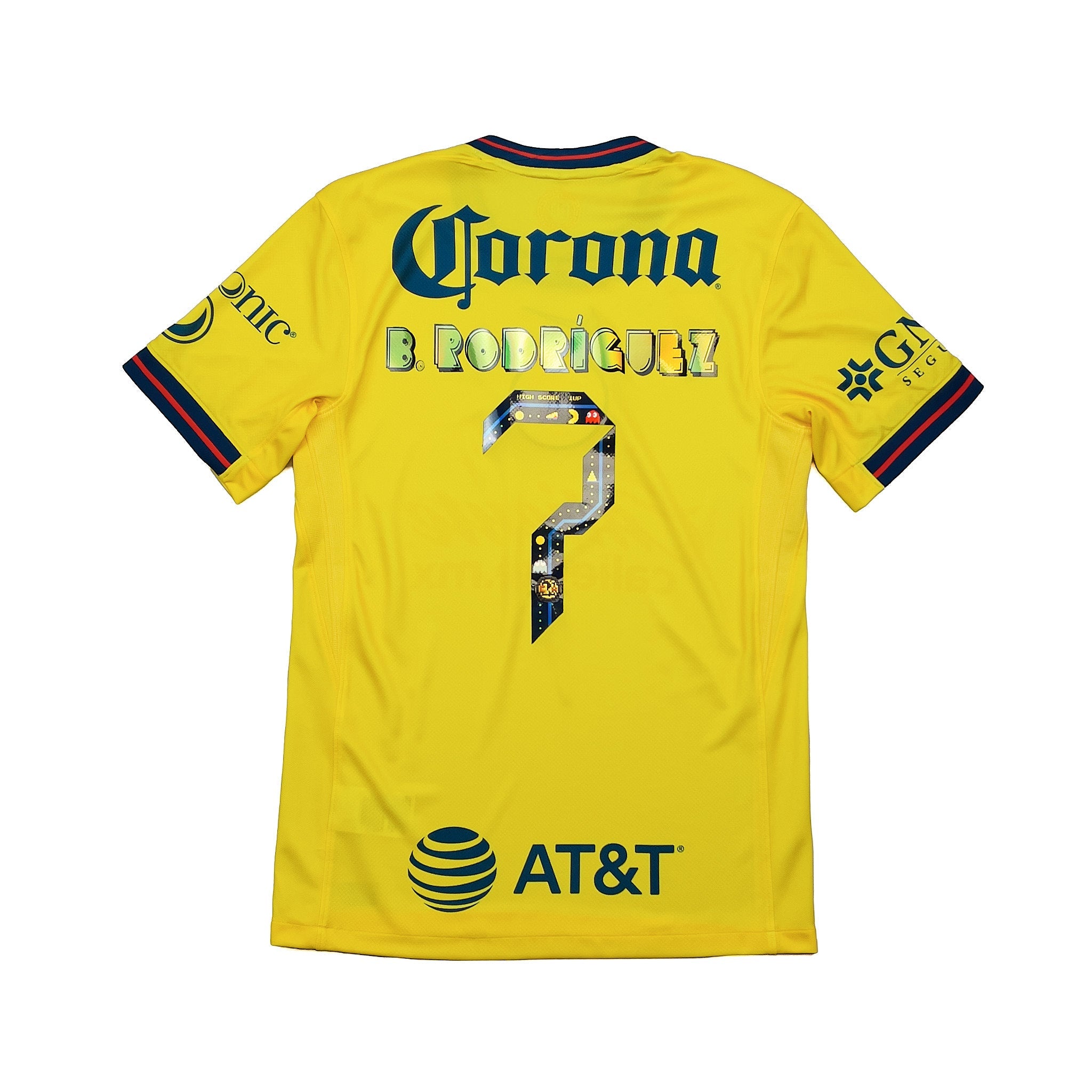 Buy 2024/25 Club America Rodriguez 7 *BNWOT* Pac-Man Home Shirt (Multiple Sizes) Nike ~ Free worldwide shipping ~ Authentic Vintage Football Shirts from Cult Kits