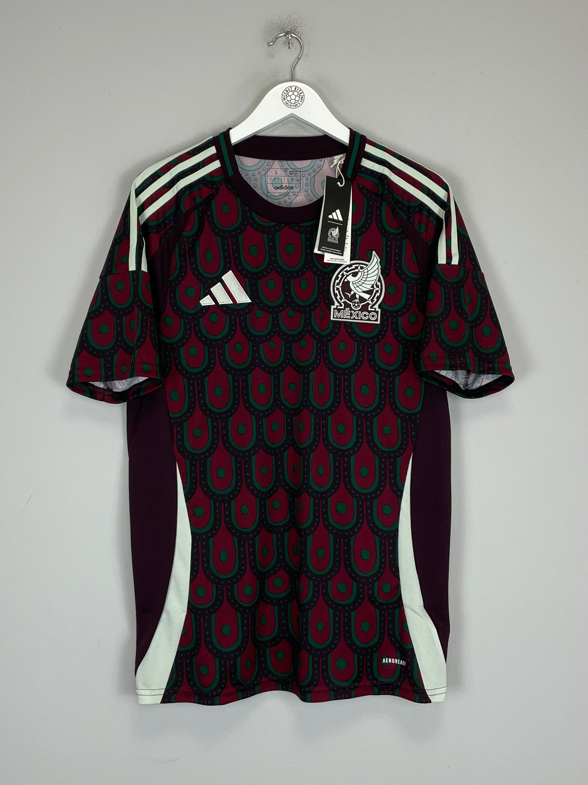 2024 Mexico Home Shirt, classic football shirts, vintage football shirts & retro soccer jerseys at Cult Kits